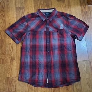 Harley Davidson Black Label Plaid Button Up Shirt Size Large